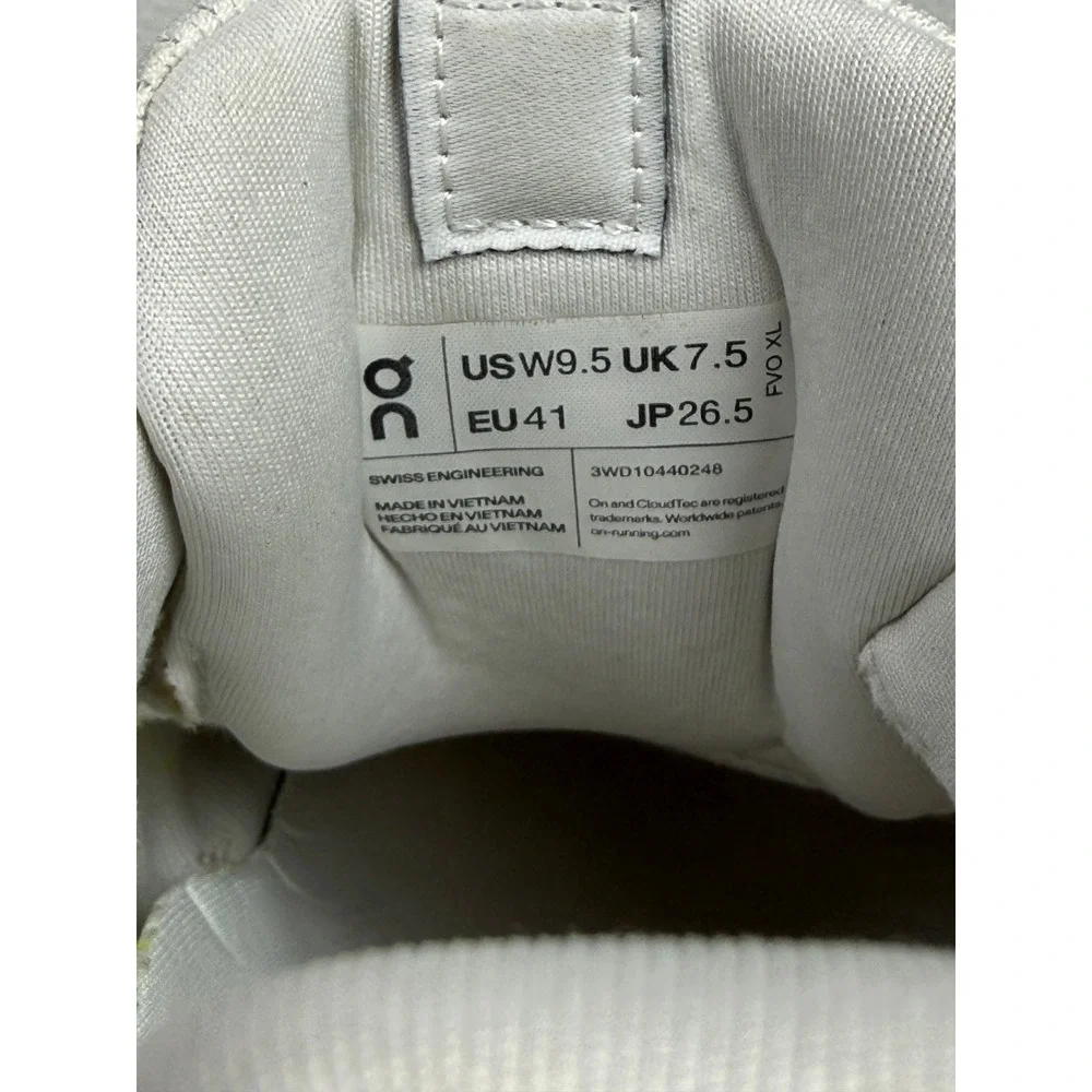 On Cloudsurfer Women White Lime Green Running Shoes Sneakers 3WD10440248 Sz 9.5